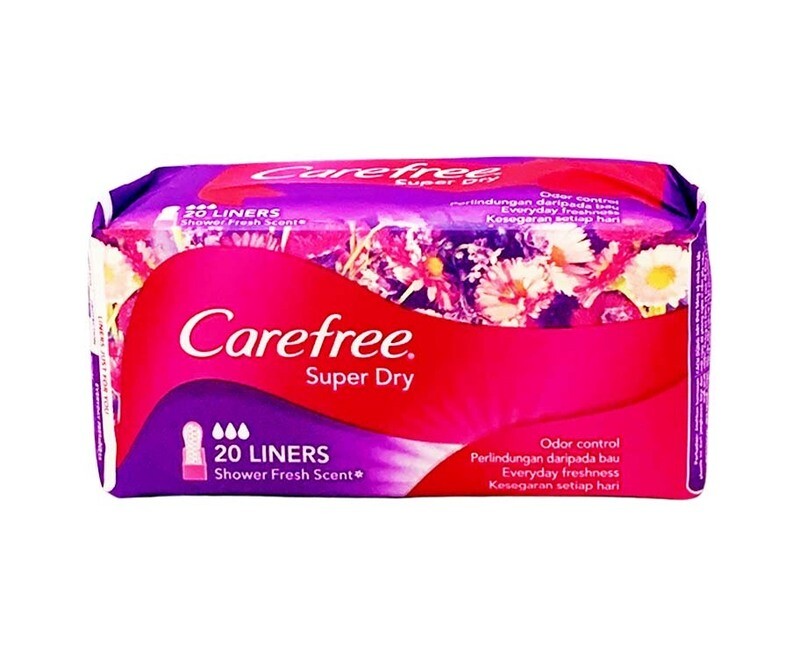 Carefree Super Dry Shower Fresh Scent 20 Liners