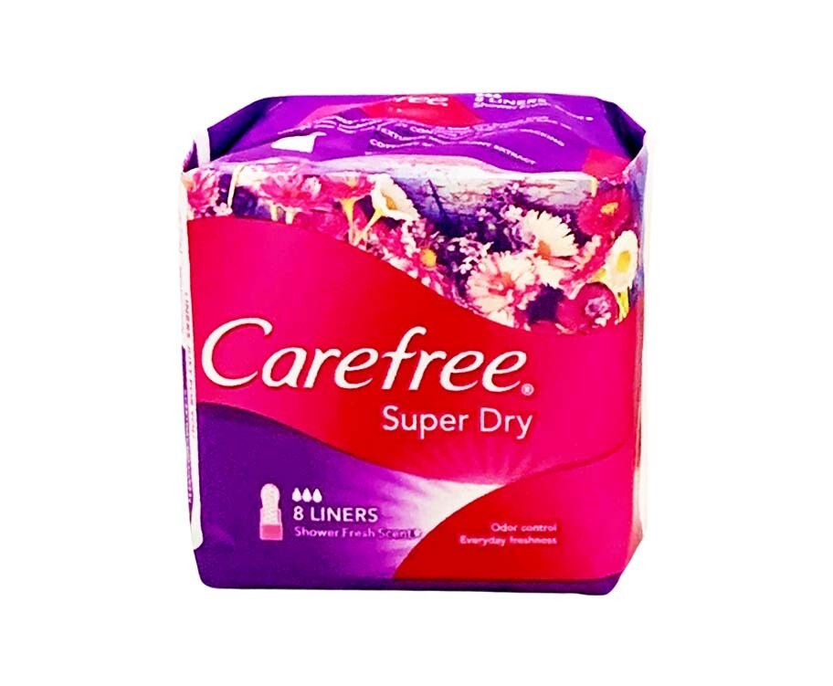 Carefree Super Dry Shower Fresh Scent 8 Liners