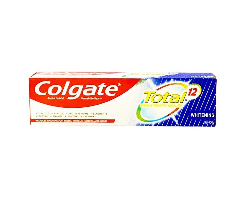 Colgate Antibacterial &amp; Flouride Toothpaste Total 12 Whole Mouth Health Whitening Paste 150g