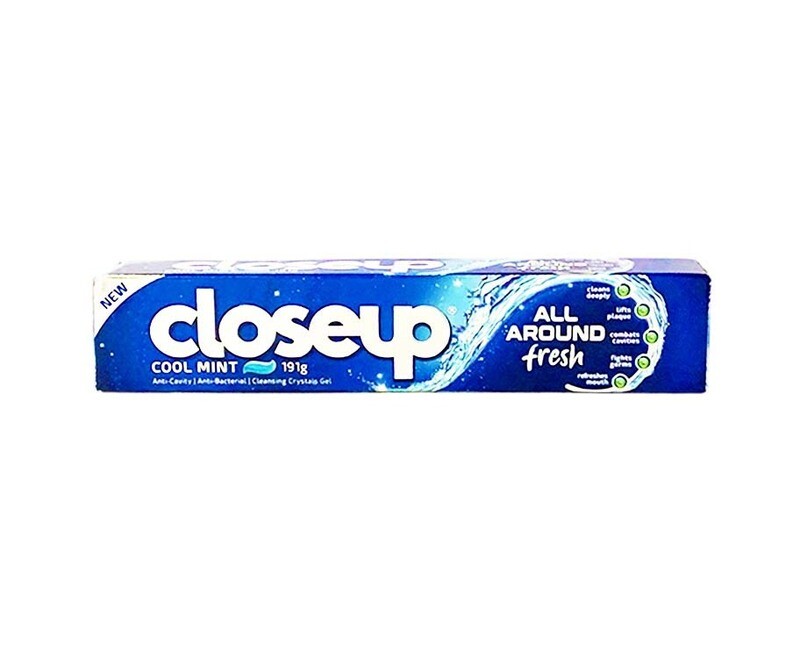 Closeup Cool Mint Anti-Cavity Anti-Bacterial Cleansing Crystals Gel All Around Fresh 191g