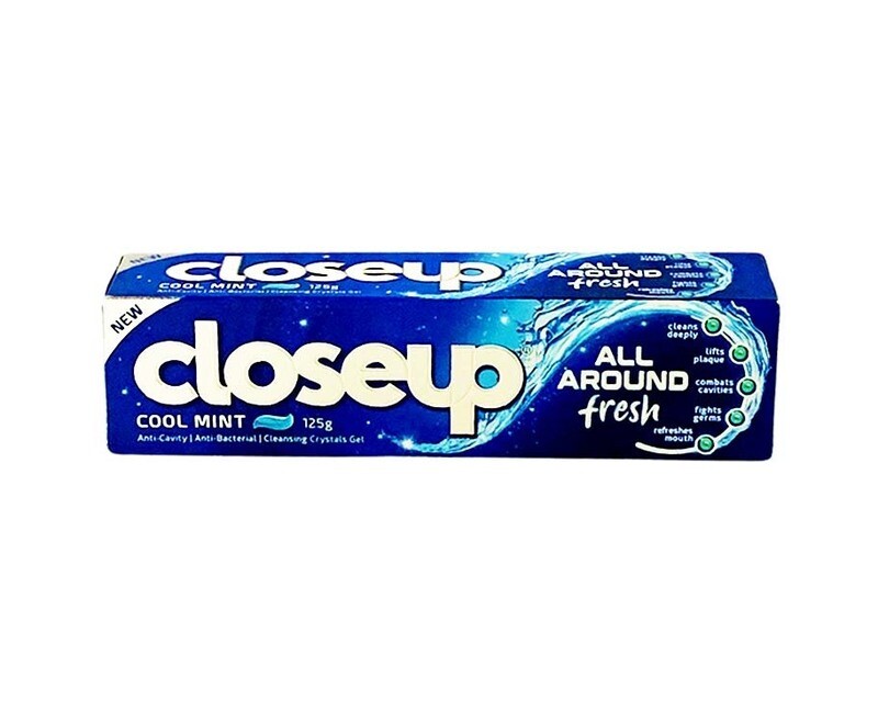 Closeup Cool Mint Anti-Cavity Anti-Bacterial Cleaning Crystals Gel All Around Fresh Cool Mint 125g