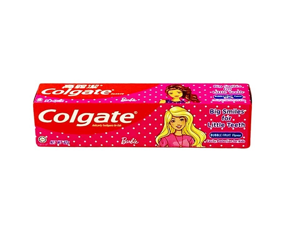 Colgate Anticavity Toothpaste Cavity Protection for Kids Bubble Fruit Flavor Barbie Edition 40g