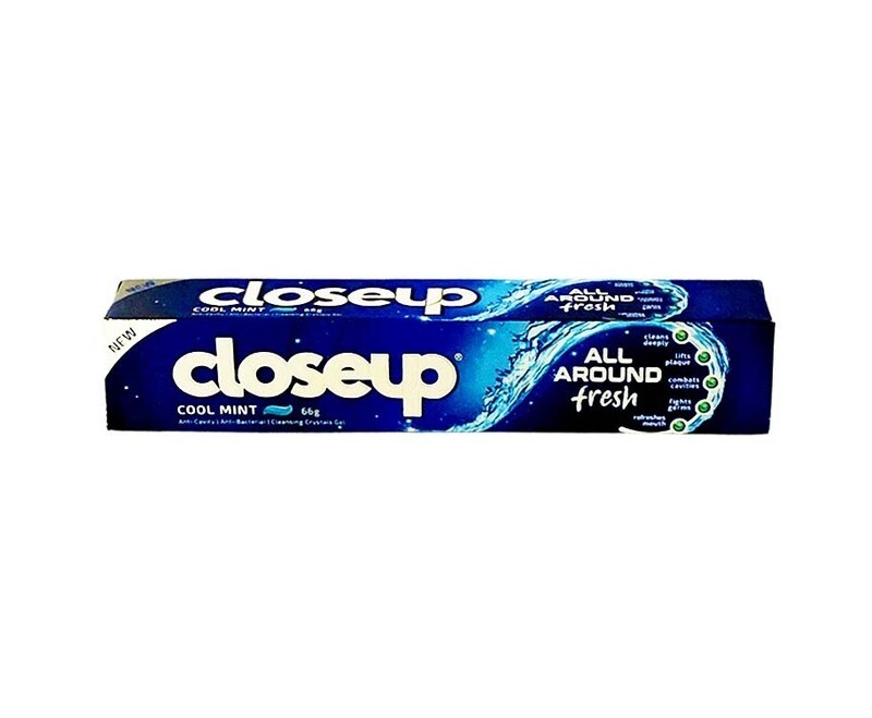 Closeup Cool Mint Anti-Cavity Anti-Bacterial Cleansing Crystals Gel All Around Fresh 66g