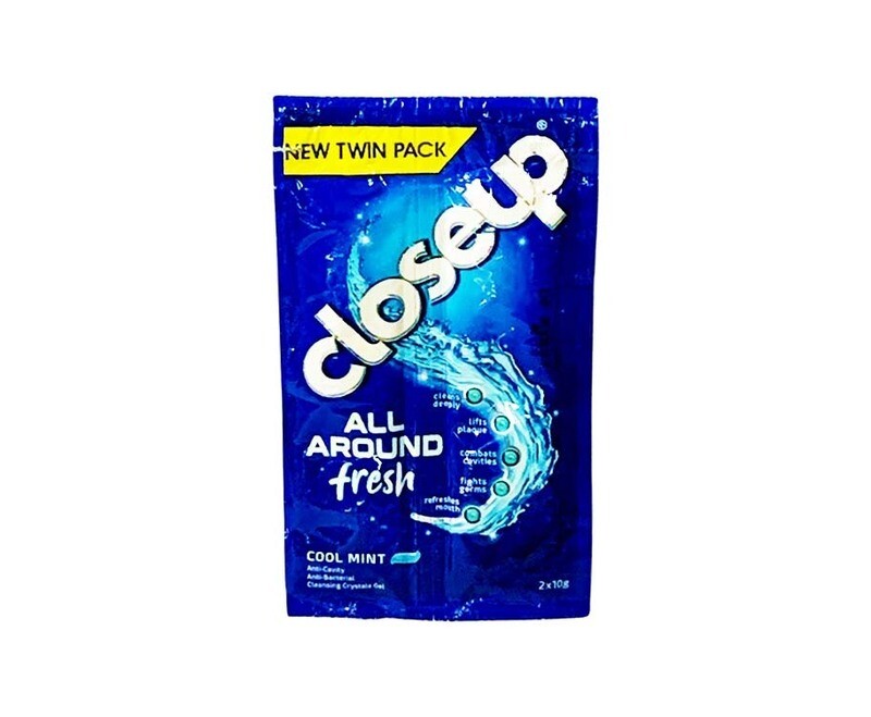 Closeup Cool Mint Anti-Cavity Anti-Bacterial Cleansing Crystals Gel All Around Fresh Twin Pack (2 Packs x 10g) 20g