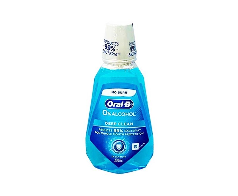 OralB No Burn 0 Alcohol Deep Clean AntiBacterial Clean Mint