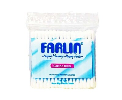 Farlin Cotton Buds Non-Slip Plastic Stem Blue 108 Tips
