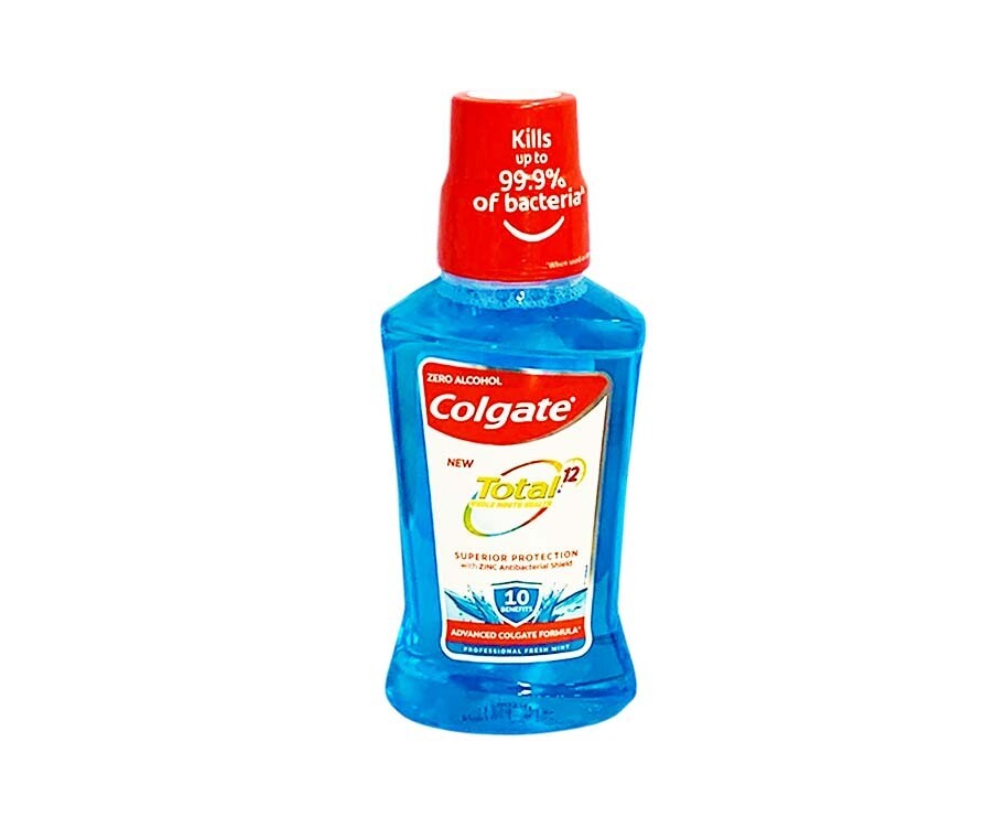 Colgate Zero Alcohol Total 12 Whole Mouth Health Professional Fresh Mint 250mL