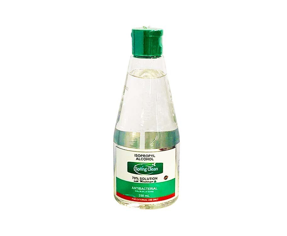 Spring Clean Isopropyl Alcohol 70% Solution with Moisturizer Scented Antibacterial 250mL