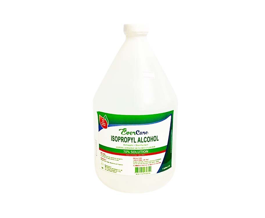 RMB Evercare Isopropyl Alcohol 70% Solution Antiseptic Disinfectant Hypoallergenic with Moisturizer 1 Gallon