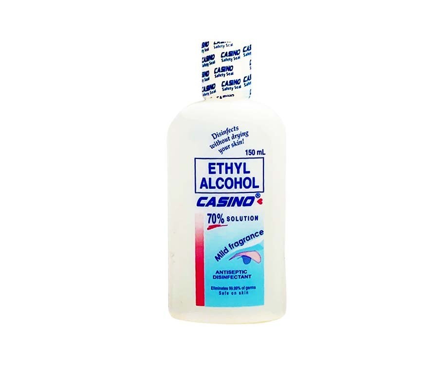 Casino Ethyl Alcohol 70% Solution Antiseptic Disinfectant Mild Fragrance 150mL