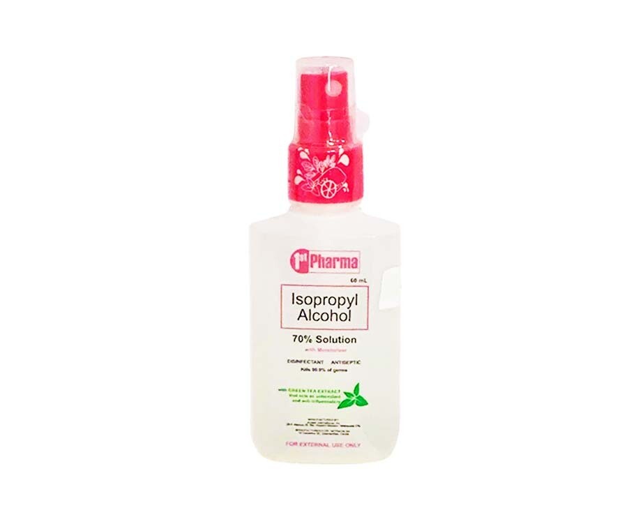 1st Pharma Isopropyl Alcohol 70% Solution with Moisturizer with Green Tea Extract 60mL