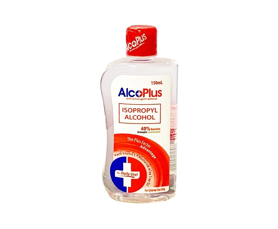 AlcoPlus Isopropyl Alcohol 40% Solution Antiseptic Disinfectant 150mL