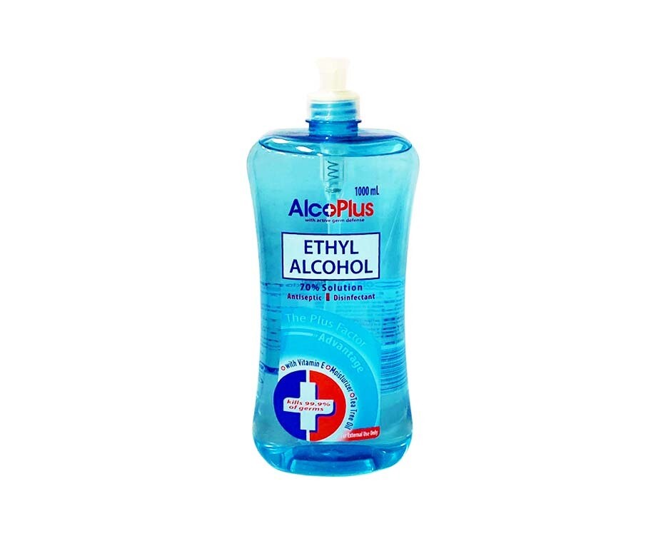 AlcoPlus Ethyl Alcohol 70% Solution Antiseptic Disinfectant 1L