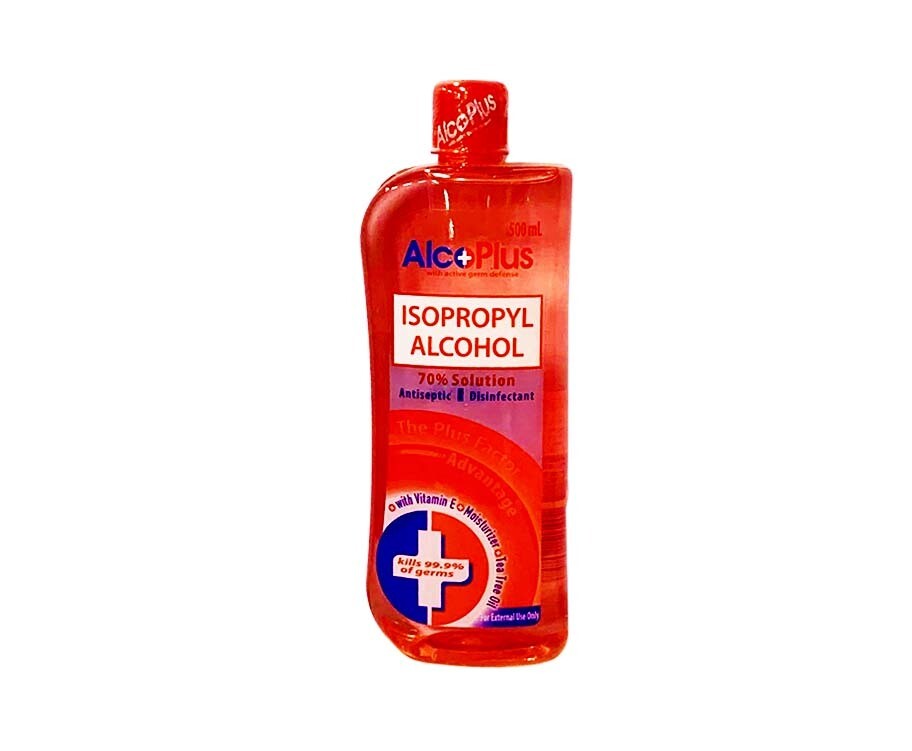 AlcoPlus Isopropyl Alcohol 70% Solution Antiseptic Disinfectant 500mL