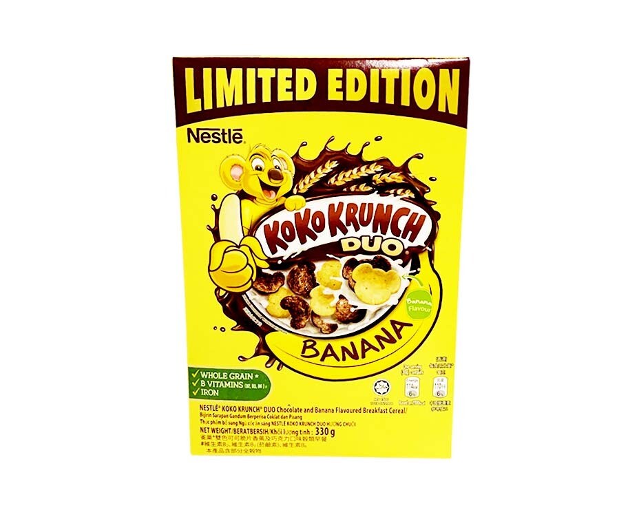 Nestlé Koko Krunch Duo Chocolate and Banana Flavoured Breakfast Cereal 330g