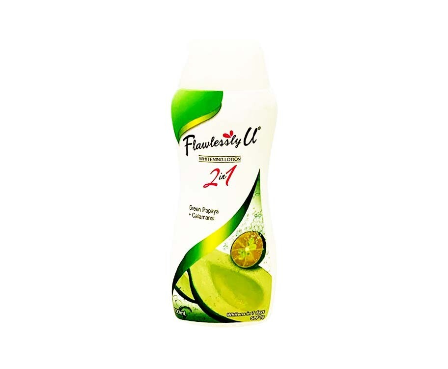 Flawlessly U Whitening Lotion 2-in-1 Green Papaya + Calamansi SPF10 100mL