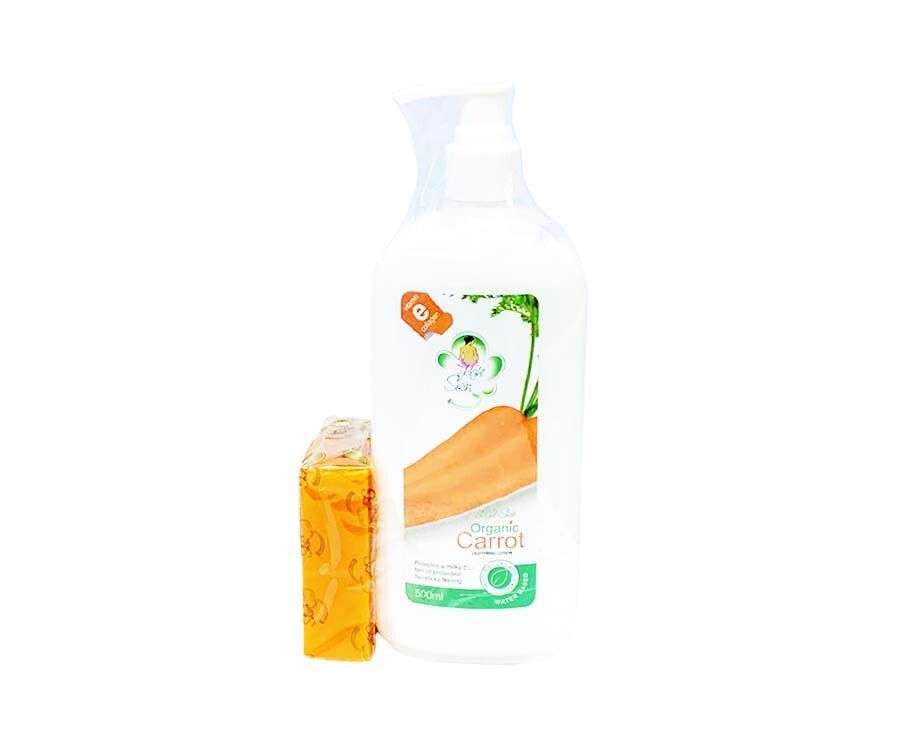 Light Skin Organic Carrot Lightening Lotion 500mL + Free Kojic Soap