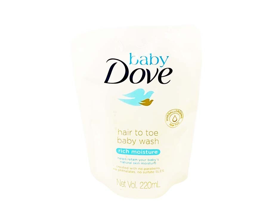 Baby Dove Hair To Toe Baby Wash Rich Moisture 220mL