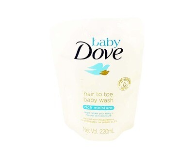 Baby Dove Hair To Toe Baby Wash Rich Moisture 220mL