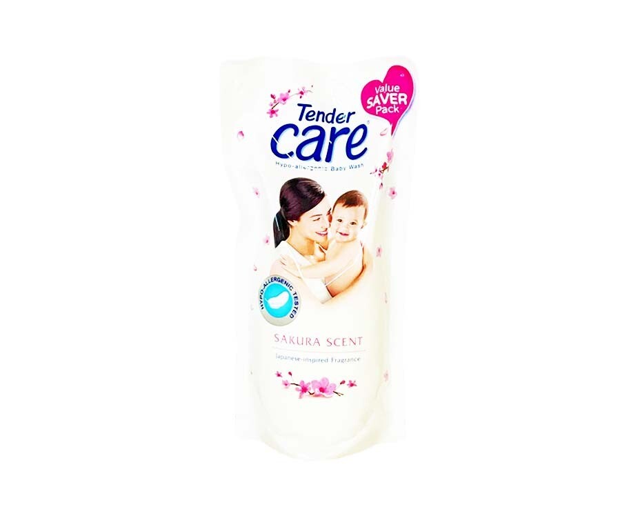 Tender Care Hypo-Allergenic Baby Wash Sakura Scent Refill Pack 600mL