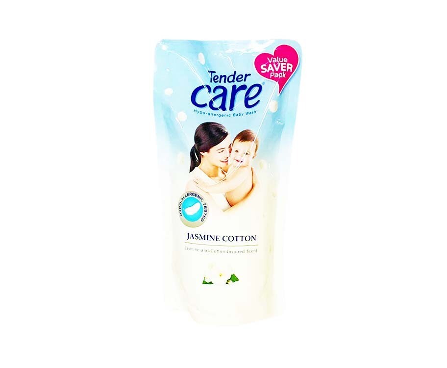 Tender Care Hypo-Allergenic Baby Wash Jasmine Cotton Refill Pack 600mL