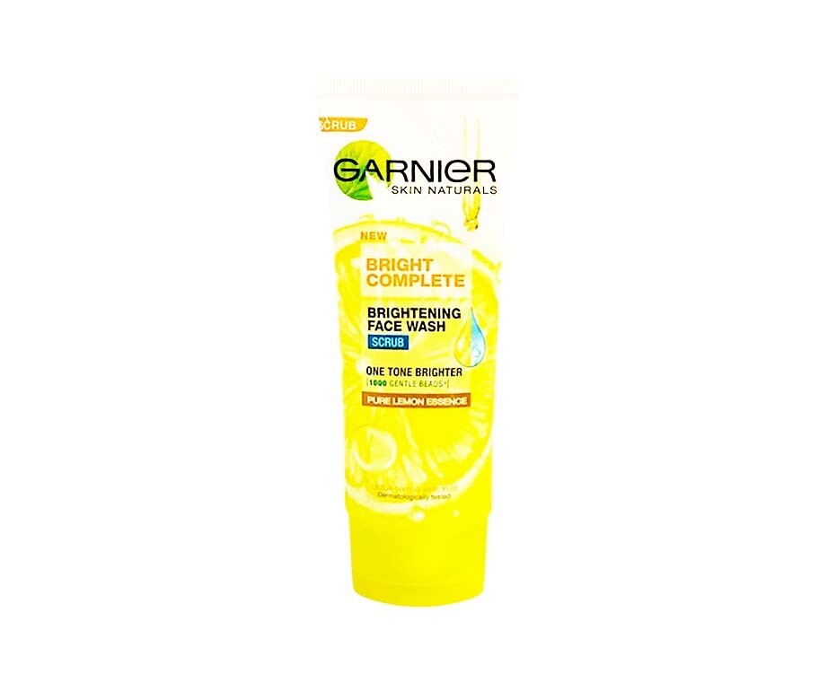 Garnier Skin Naturals Bright Complete Brightening Face Wash Scrub Pure Lemon Essence 100mL