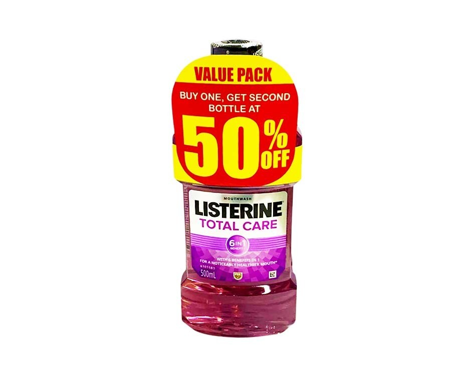 Listerine Total Care Mouthwash (2 Packs x 500mL)
