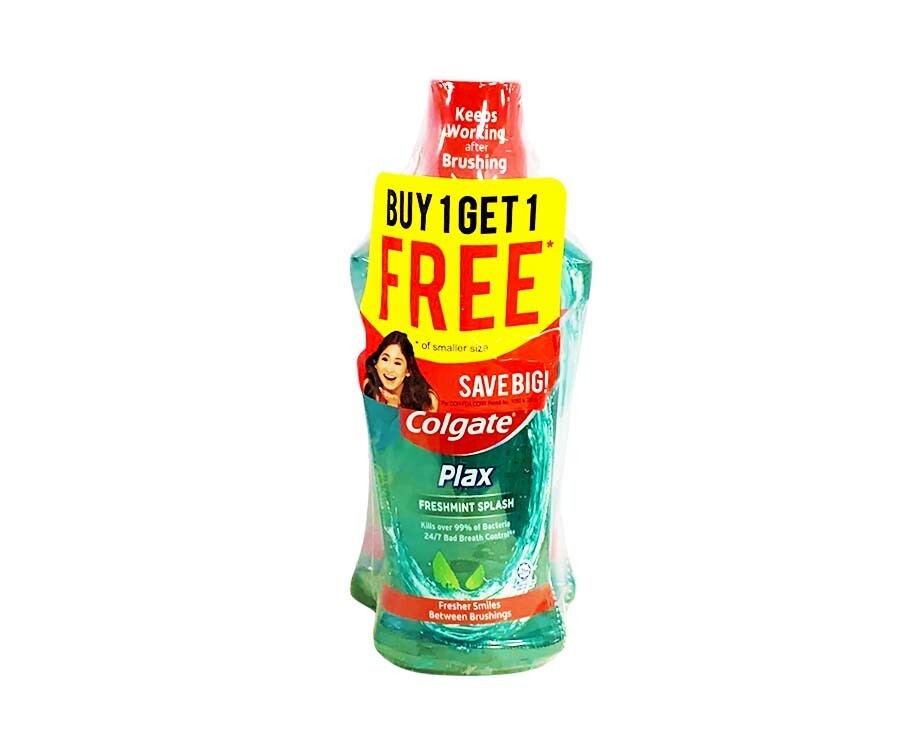 Colgate Plax Freshmint Splash 500mL + Colgate Plax Freshmint Splash 250mL