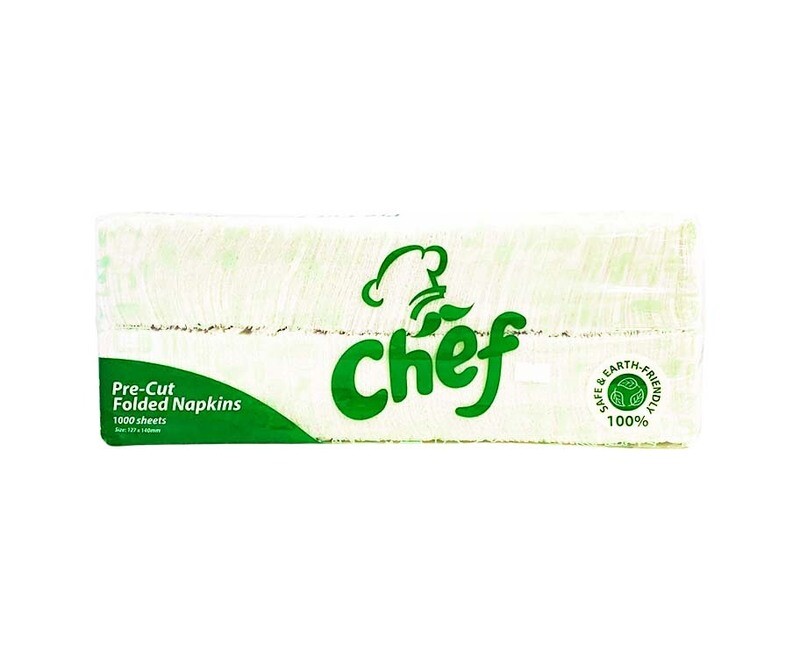 Chef Pre-Cut Folded Napkins 127 x 140mm 1000 Sheets
