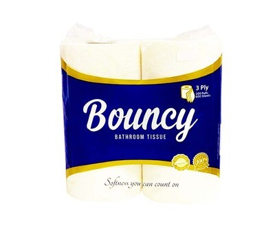 All Year Bouncy Bathroom Tissue 3-Ply 200 Pulls 600 Sheets 4 Rolls