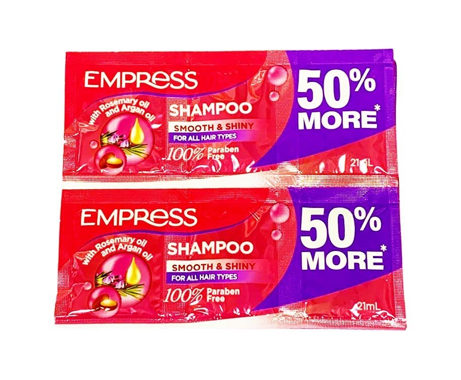Empress Shampoo Smooth &amp; Shiny with Rosemary Oil and Argan Oil (6 Packs x 21mL)