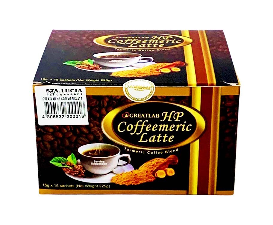 Greatlab HP Coffeemeric Latte Turmeric Coffee Blend (15 Sachets x 15g) 225g