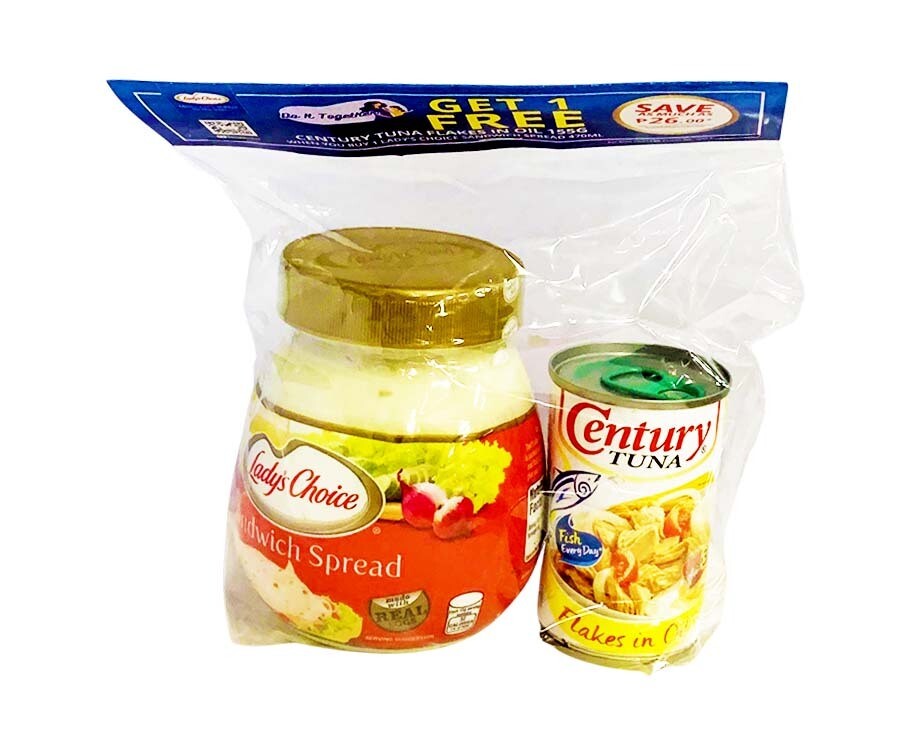 Lady’s Choice Sandwich Spread 470mL + Century Tuna Flakes in Oil 155g