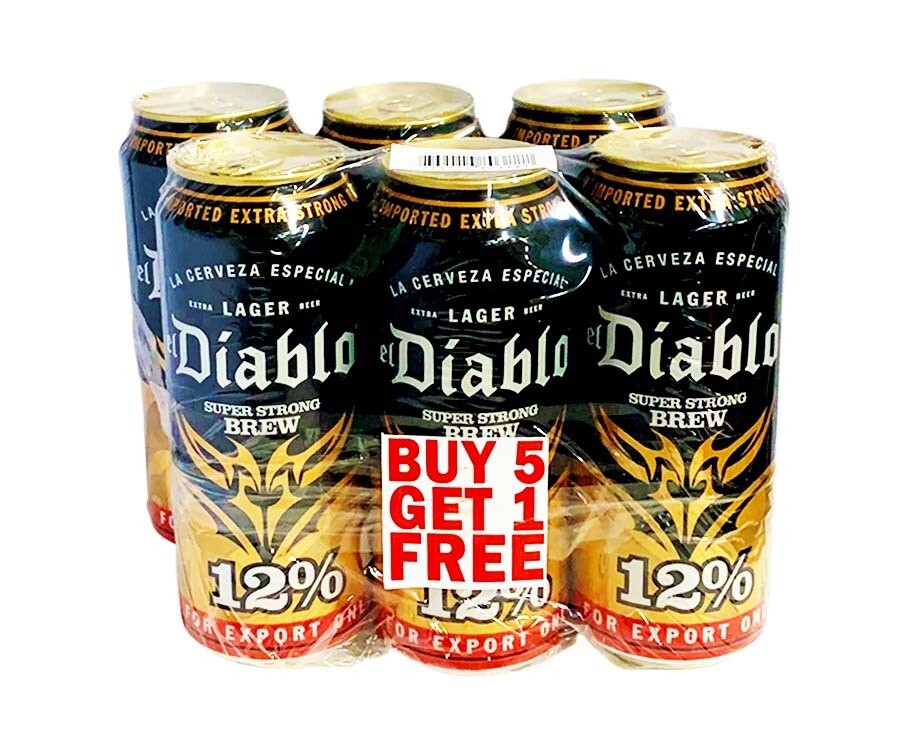 El Diablo La Cerveza Especial Extra Lager Beer Super Strong Brew (5+1