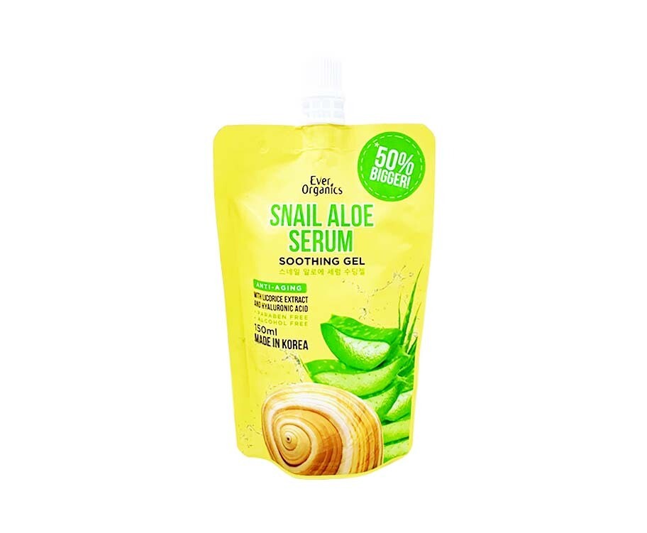Ever Organics Snail Aloe Serum Soothing Gel Anti-Aging 150mL