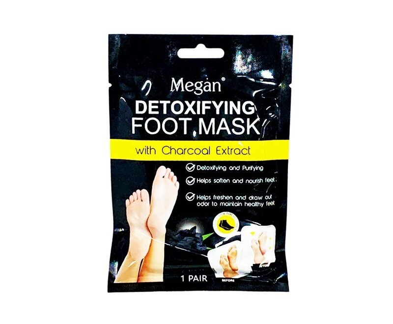 Megan Detoxifying Foot Mask with Charcoal Extract 1 Pair