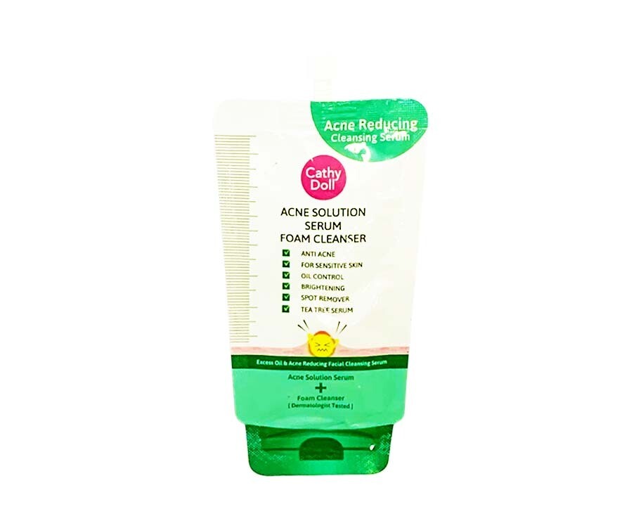 Cathy Doll Acne Solution Serum Foam Cleanser Acne Reducing Cleansing Serum 12mL