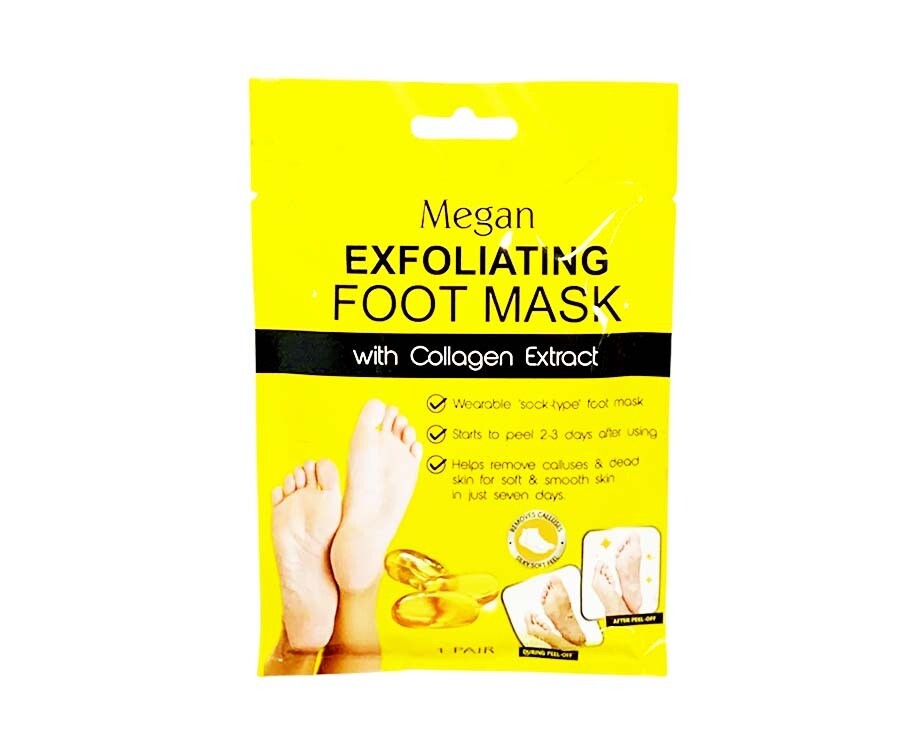 Megan Exfoliating Foot Mask with Collagen Extract 1 Pair