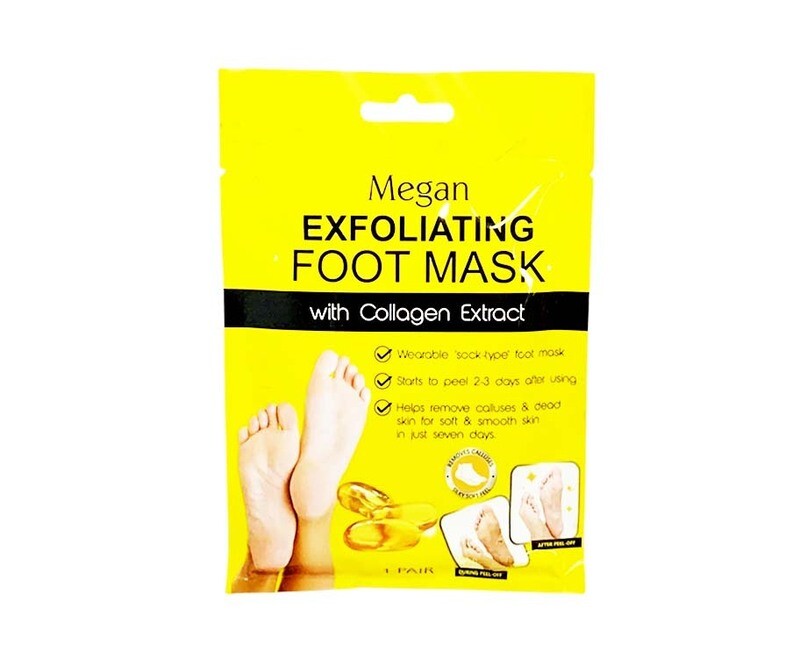Megan Exfoliating Foot Mask with Collagen Extract 1 Pair