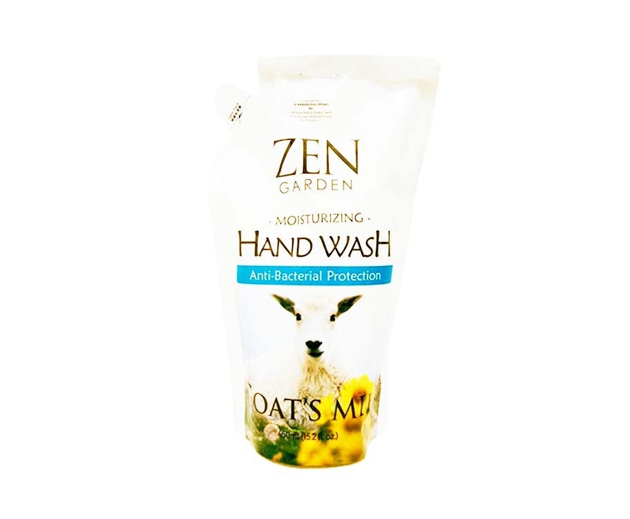 Zen Garden Moisturizing Hand Wash Anti-Bacterial Protection Goat's Milk Refill Pack 450mL