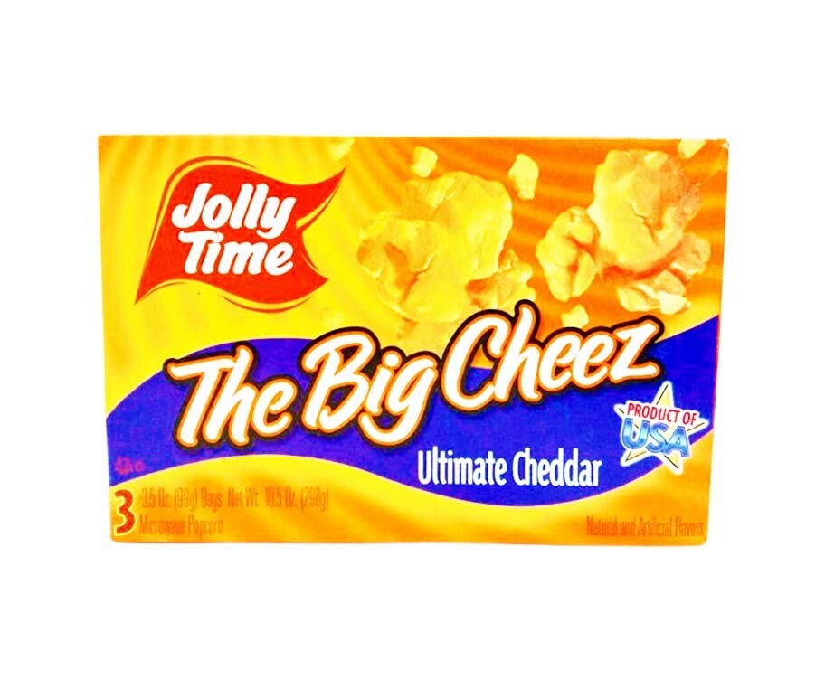 Jolly Time The Big Cheez Ultimate Cheddar Microwave Popcorn (3 Packs x 298g)