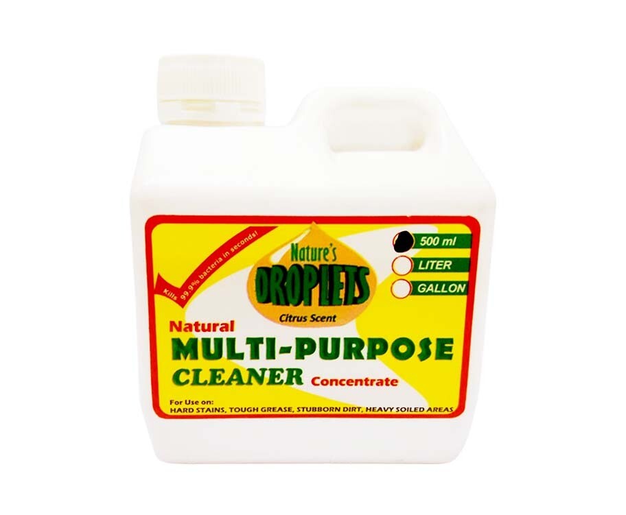 Nature's Droplets Natural Multi-Purpose Cleaner Concentrate Citrus Scent 500mL