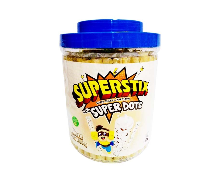 Superstix Wafer Sticks in Milk Flavor with Super Dots 660g