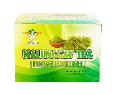 Akita Malunggay Tea (Horse Radish) Moringa Oleifera (30 Tea Bags x 1.5g)