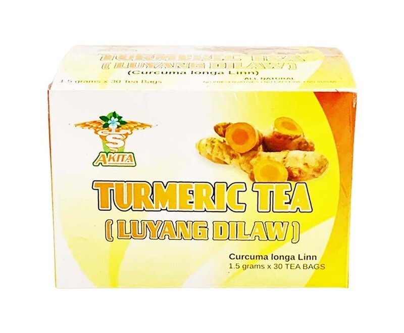 Akita Turmeric Tea (Luyang Dilaw) Curcuma Ionga Linn (30 Tea Bags x 1.5g)