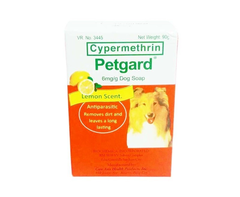 Cypermethrin Petgard Dog Soap Lemon Scent 90g