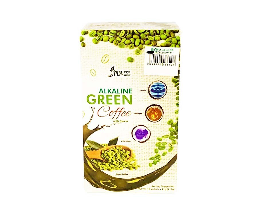 JMBless Alkaline Green Coffee with Stevia (10 Sachets x 21g) 210g