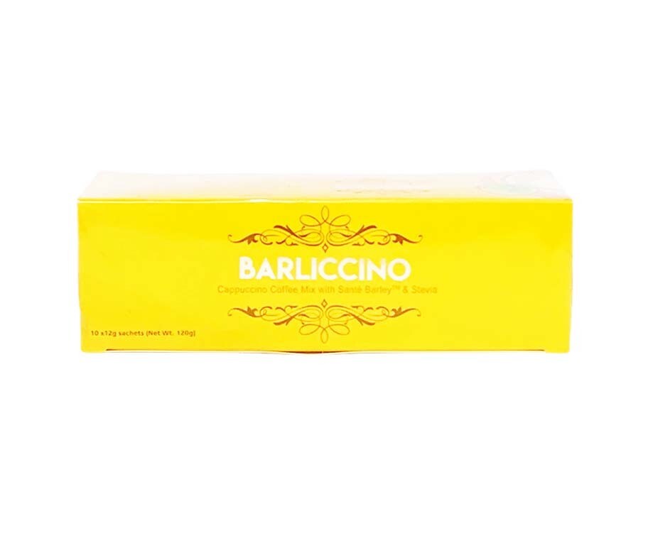 Barliccino Cappuccino Coffee Mix with Santé Barley &amp; Stevia (10 Sachets x 12g) 120g