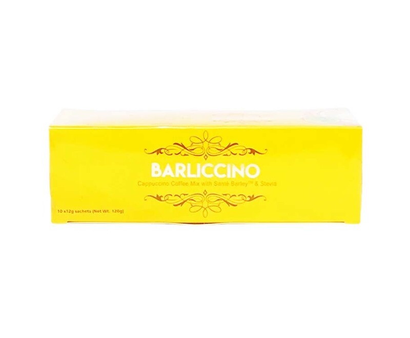 Barliccino Cappuccino Coffee Mix with Santé Barley &amp; Stevia (10 Sachets x 12g) 120g