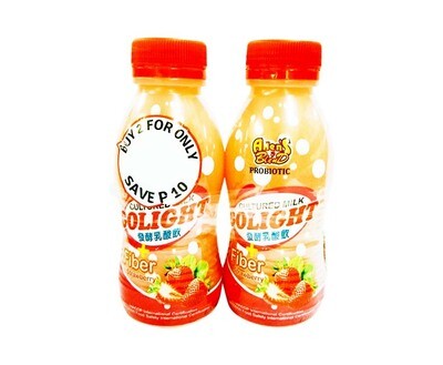 Allen's Blend Probiotic Cultured Milk Golight + Fiber Strawberry (2 Packs x 350mL)